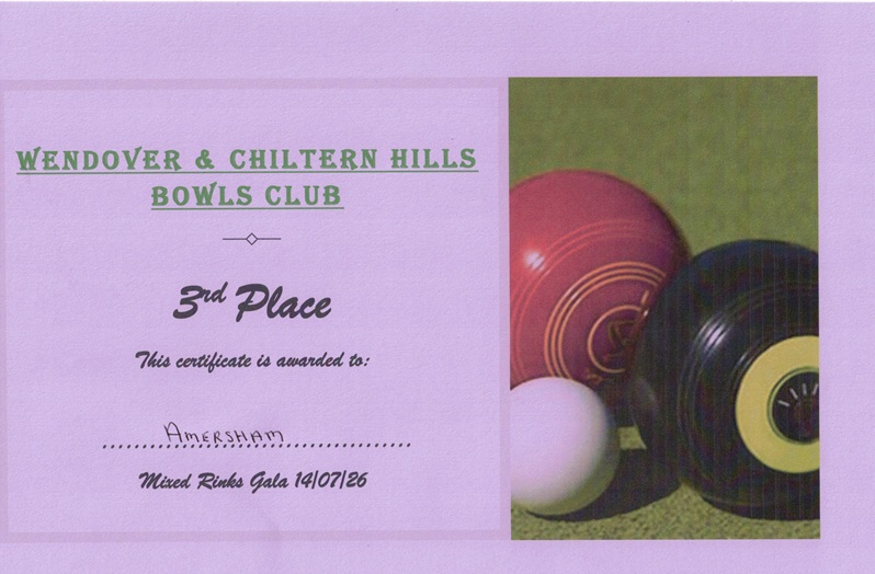 Wendover Certificate